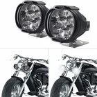 12 шт., 6 светодиодных мотоциклетных фар, 6500 К