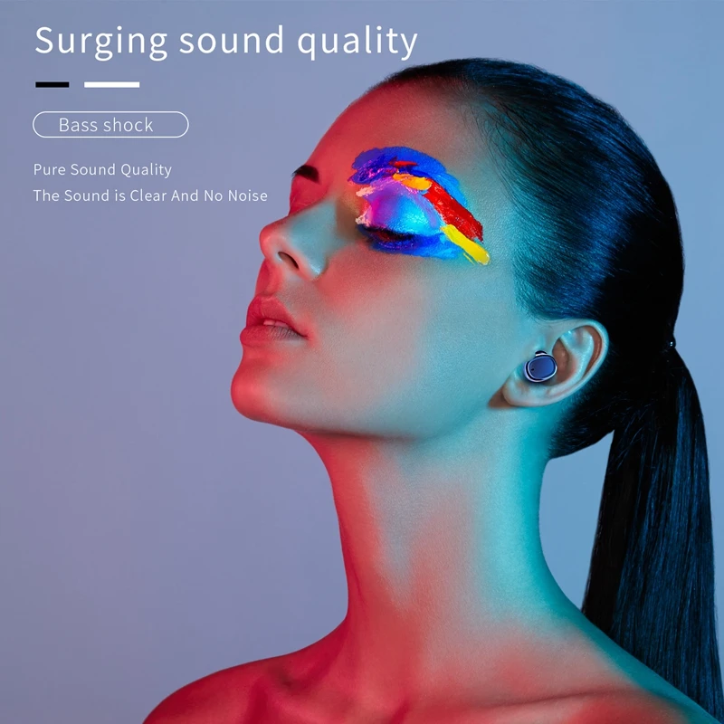 Bluetooth-гарнитура T1 беспроводная Спортивная уличная гарнитура 5 0 с зарядным