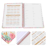 english printing coil notebook daily schedule notebook planner notepad schedule recording book