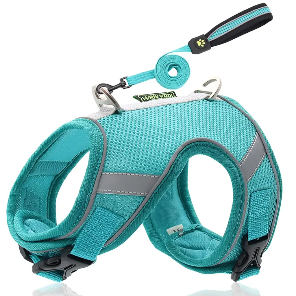 

Cat Harness and Leash Set for Cat and Dog Harness Soft Mesh Puppy Harness Adjustable Cat Vest Harness with Reflective Stripe