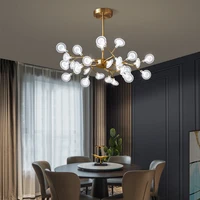 copper modern nordic led chandelier for living room bedroom dining room kitchen pendant lamp gold branch design ceiling light g4