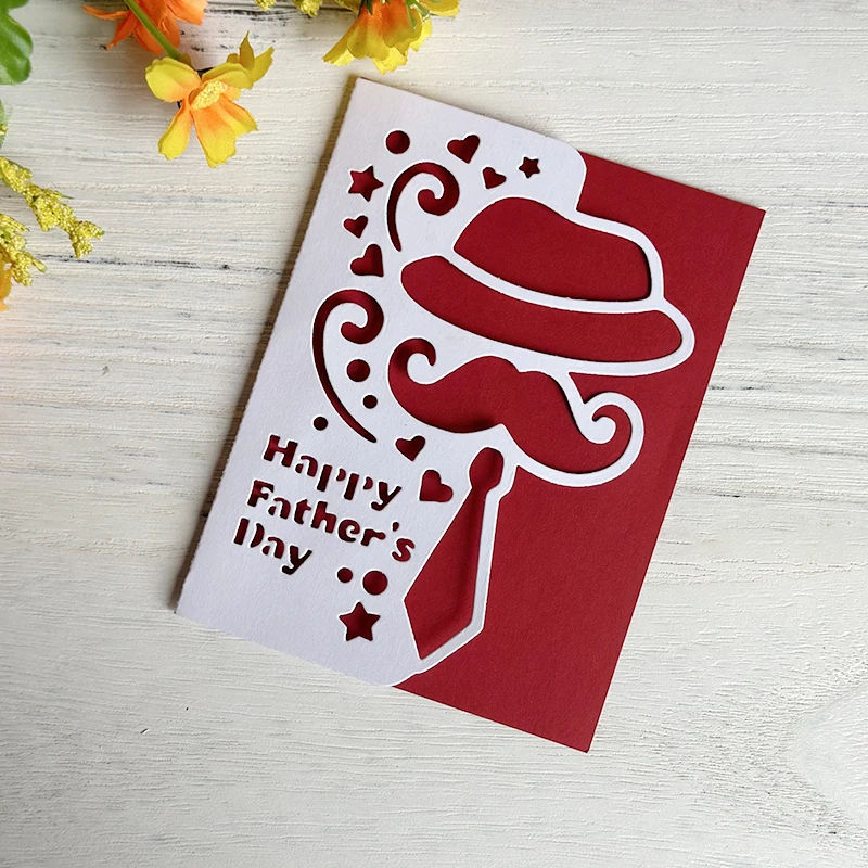 

Metal Die Cuts Fathers Day Invitation DIY Scrapbooking Cut Template Album Paper Embossing Drop Ship