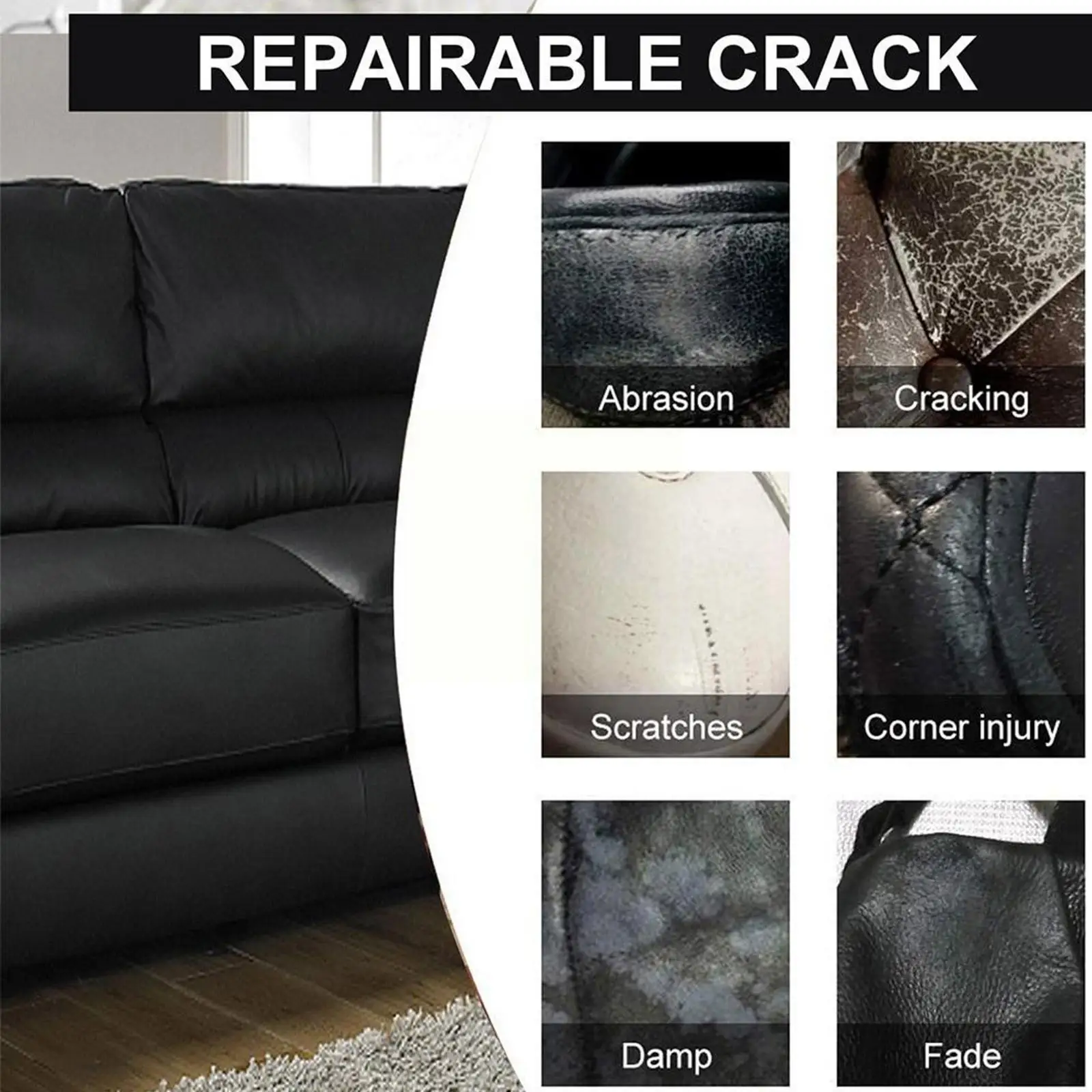 

Усовершенствованный гель для ремонта кожи для автомобильного сиденья, 1 шт., средство для очистки кожи дома, не требует дополнительного хими...