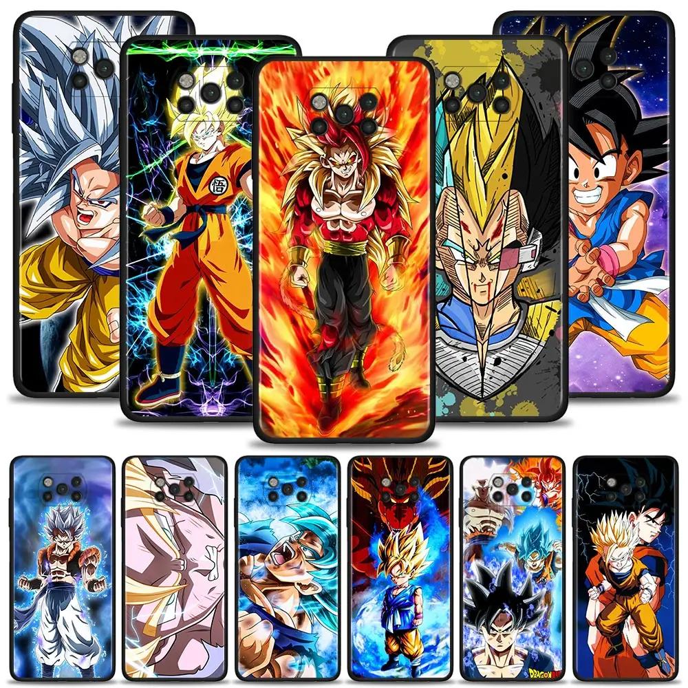 

Dragon Ball Super Goku Saiyan Phone Case For Xiaomi Poco X3 GT X4 NFC M3 M4 Pro F3 Pocophone F1 for 11T 12 10T Pro 11 Lite Cover