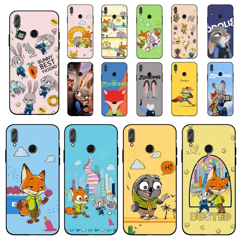 

Disney Zootopia Phone Case for Huawei Honor 10 i 8X C 5A 20 9 10 30 lite pro Voew 10 20 V30