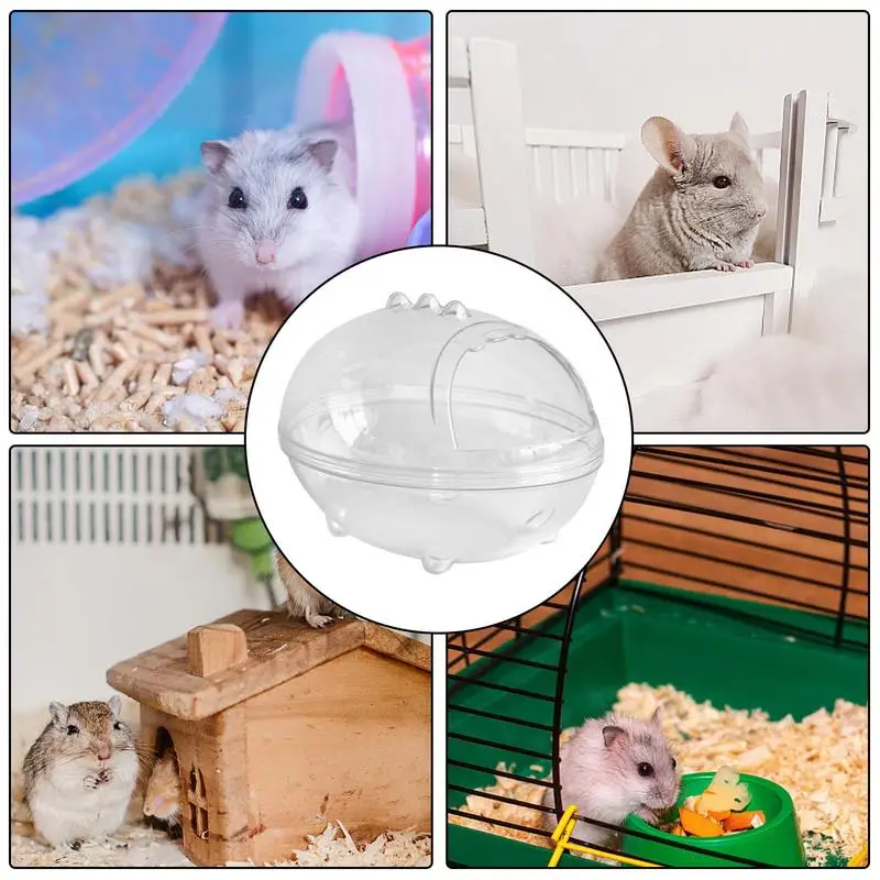 Wanna z piaskiem dla chomika Kąpiel zwierząt Toaleta i piaskownica na kurz Akcesoria do klatek czyszczenia kąpieli małych