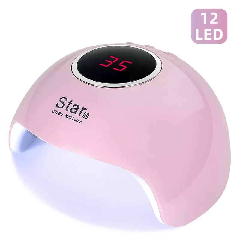 

NEW IN 6 Nail Dryer UV nails lamp for manicure dry nail drying Gel ice polish lamp 12 LED auto sensor 30s 60s 90s nail art tools