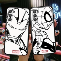 luxury spider man iron man phone cover hull for samsung galaxy s6 s7 s8 s9 s10e s20 s21 s5 s30 plus s20 fe 5g lite ultra edge