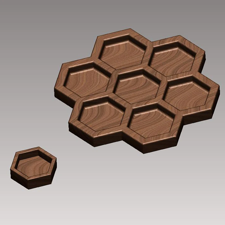 

Модель 3D STL файл Шестигранная поднос сервировочная пластина ЧПУ планы для ЧПУ маршрутизатора гравировка поддержка ZBrush Artcam Aspire Cut3d