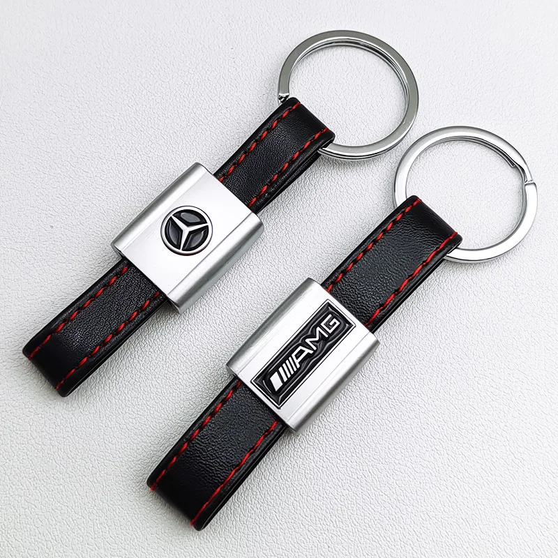 2024 кожаный брелок с роскошным логотипом автомобильный для Mercedes Benz A B C E S ML GLK GLE GLS