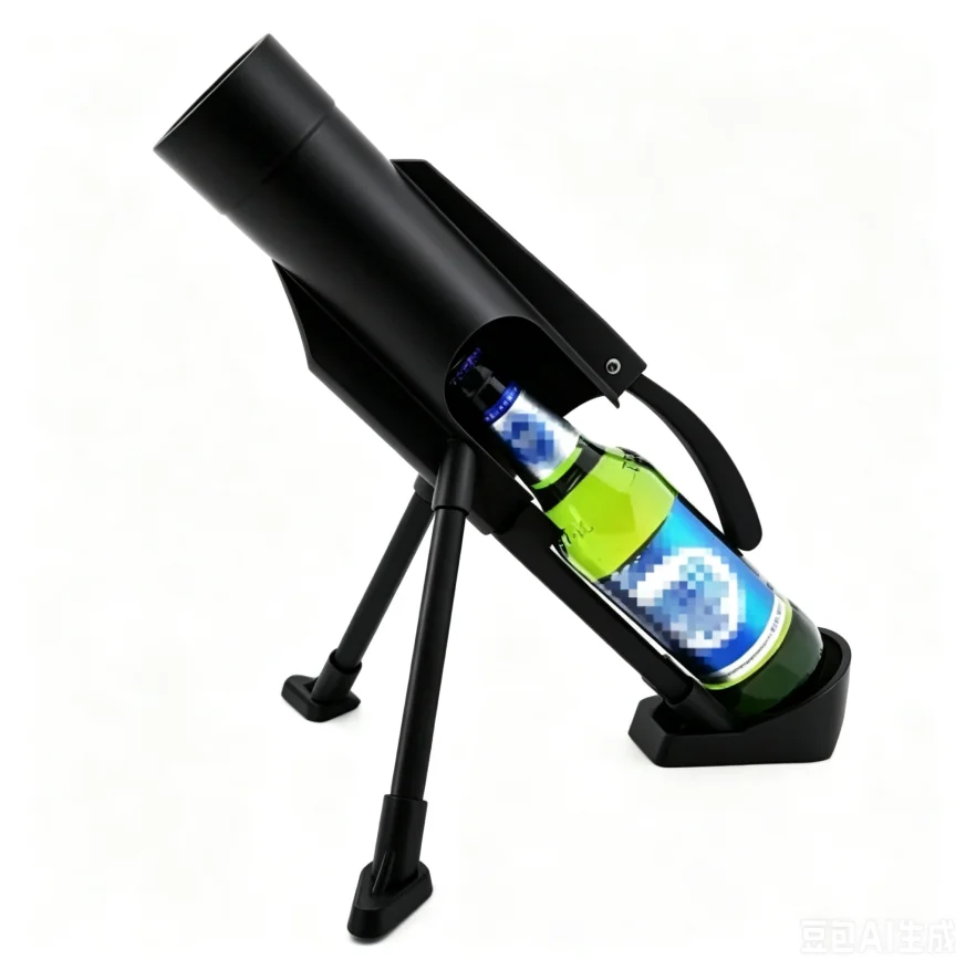 Фото Открывалка для пивных бутылок Hand Free Mortar Beer Opener, подходит для бутылок объемом 330 мл, креативный инструмент для выброса крышек, для домашнего бара, пикника на заднем дворе, украшение для вечеринок, гаджет. №2