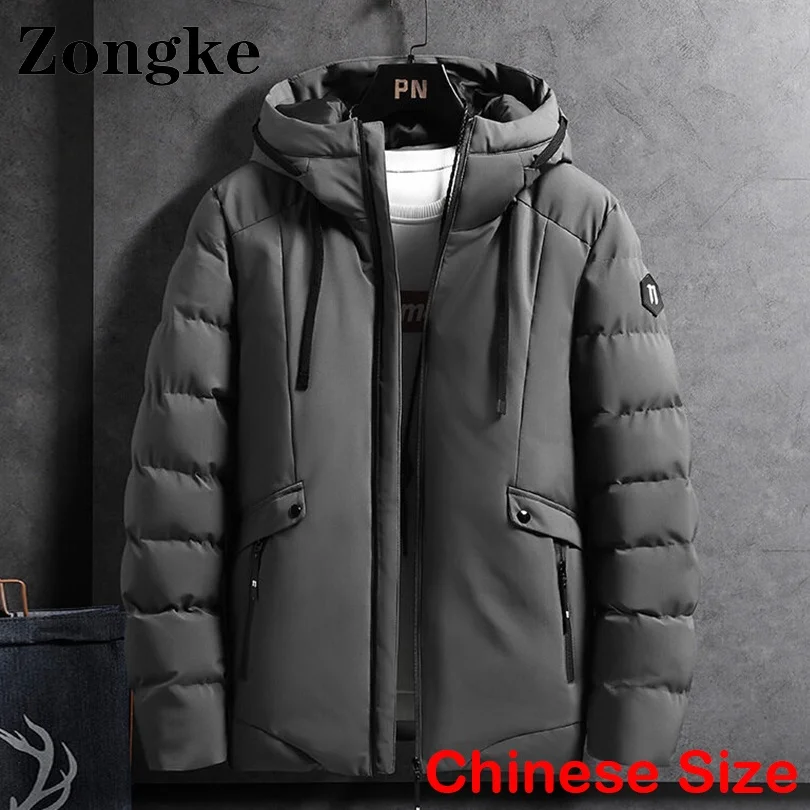 

Zongke Soild Hooded Jackets For Men Winter Style Parka Jacket Men Warm Winter Coat For Mens Winter Coat 4XL 2022 Autumn New