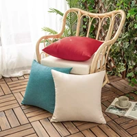waterproof cushion cover outdoor solid color pillowcase soft polyster pillow cover for couch sofa living room