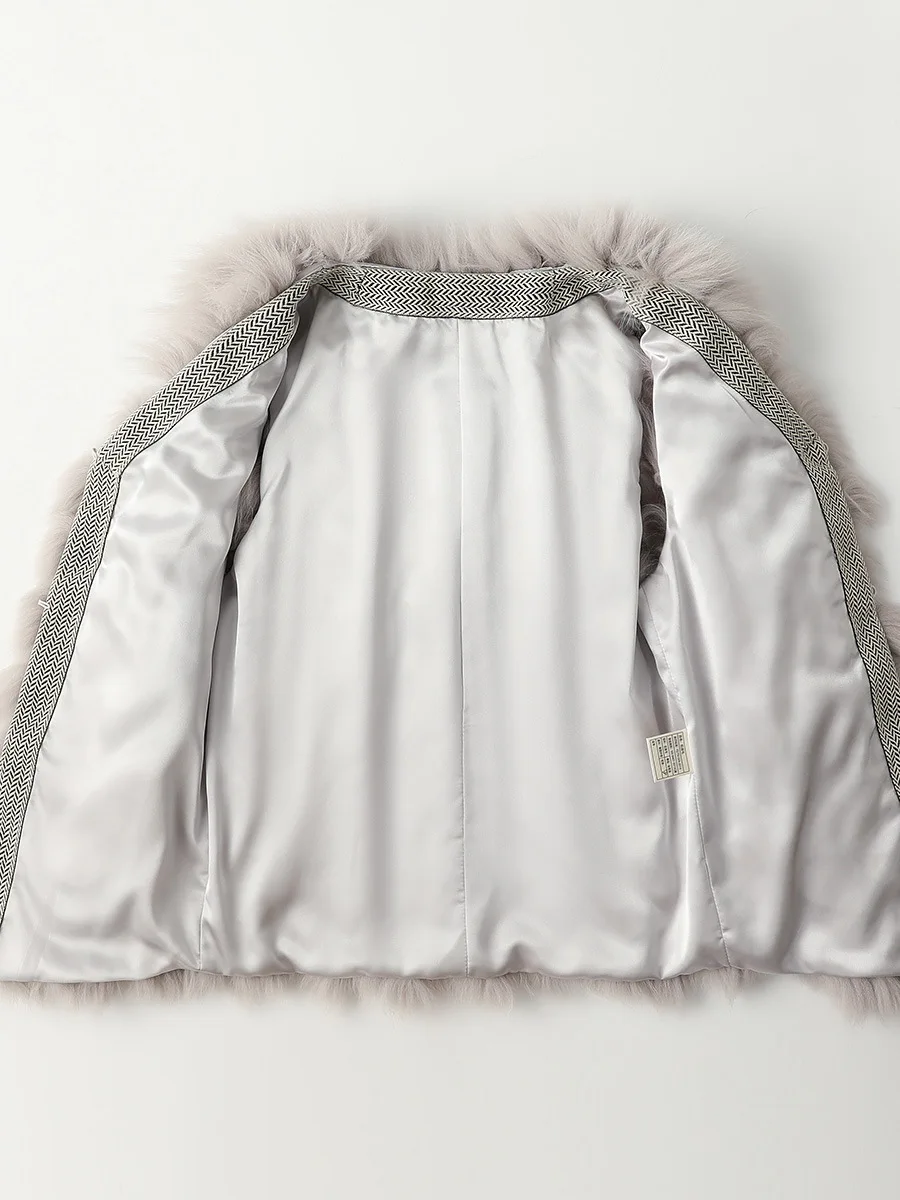 Fox fur coat women short style sleeveless 2022 new fashion casual V-neck winter vest