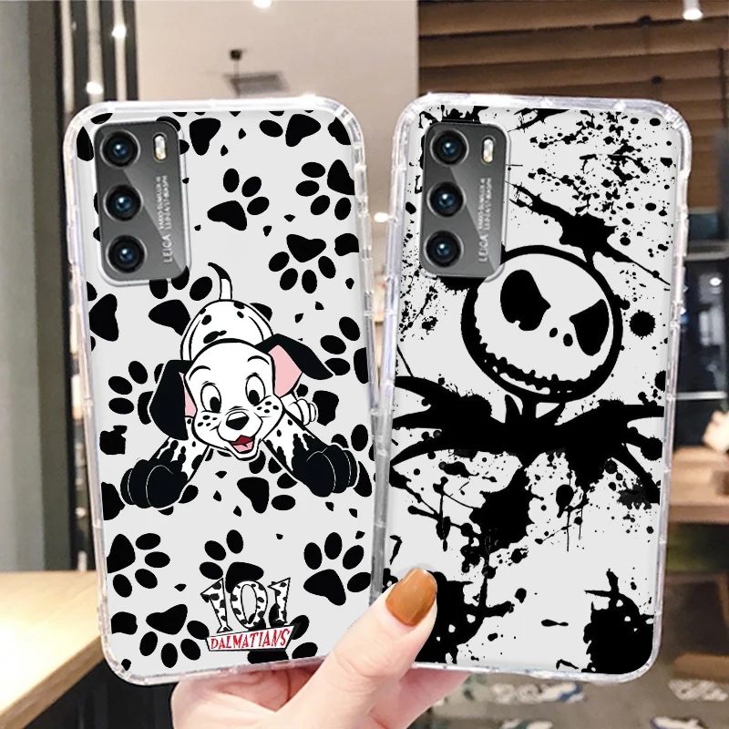 

Disney Christmas Jack Skeleton Transparent Phone Case For Huawei P50 P40 P30 P20 Lite P Smart Z Pro Plus 2019 2021