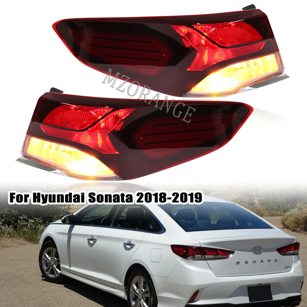 Outer Rear Tail Light For Hyundai Sonata 2018 2019 Rear Turn Signal Light Stop Brake Lamp Taillights Car Accessories