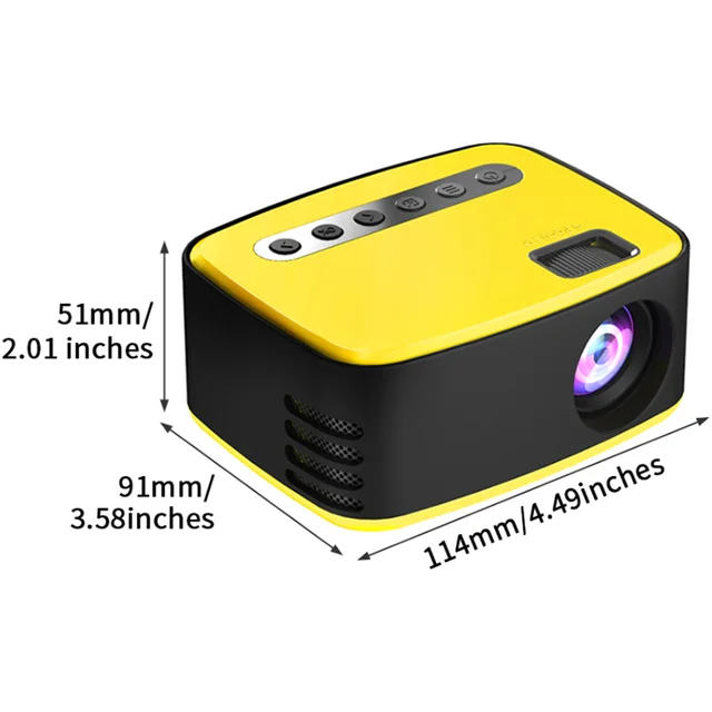 VEIDADZ T20 Mini Projector 1080P HD LED Home Media Video Player Portable Home Entertainment Projection 3