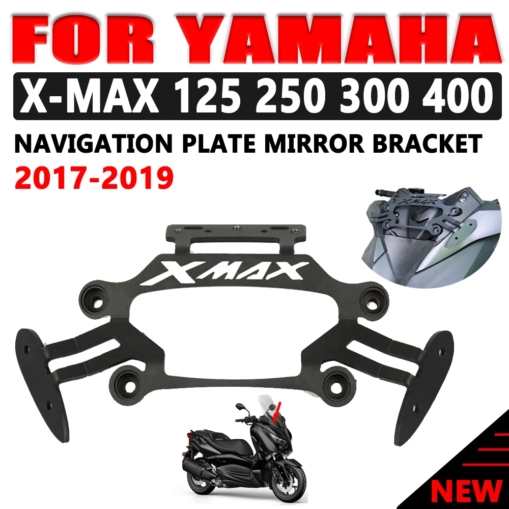 

For Yamaha XMAX300 X-MAX XMAX 250 300 125 2017 - 2019 Motorcycle Rear View Mirrors Front Fixed Stent Mobile hone Bracket Holder