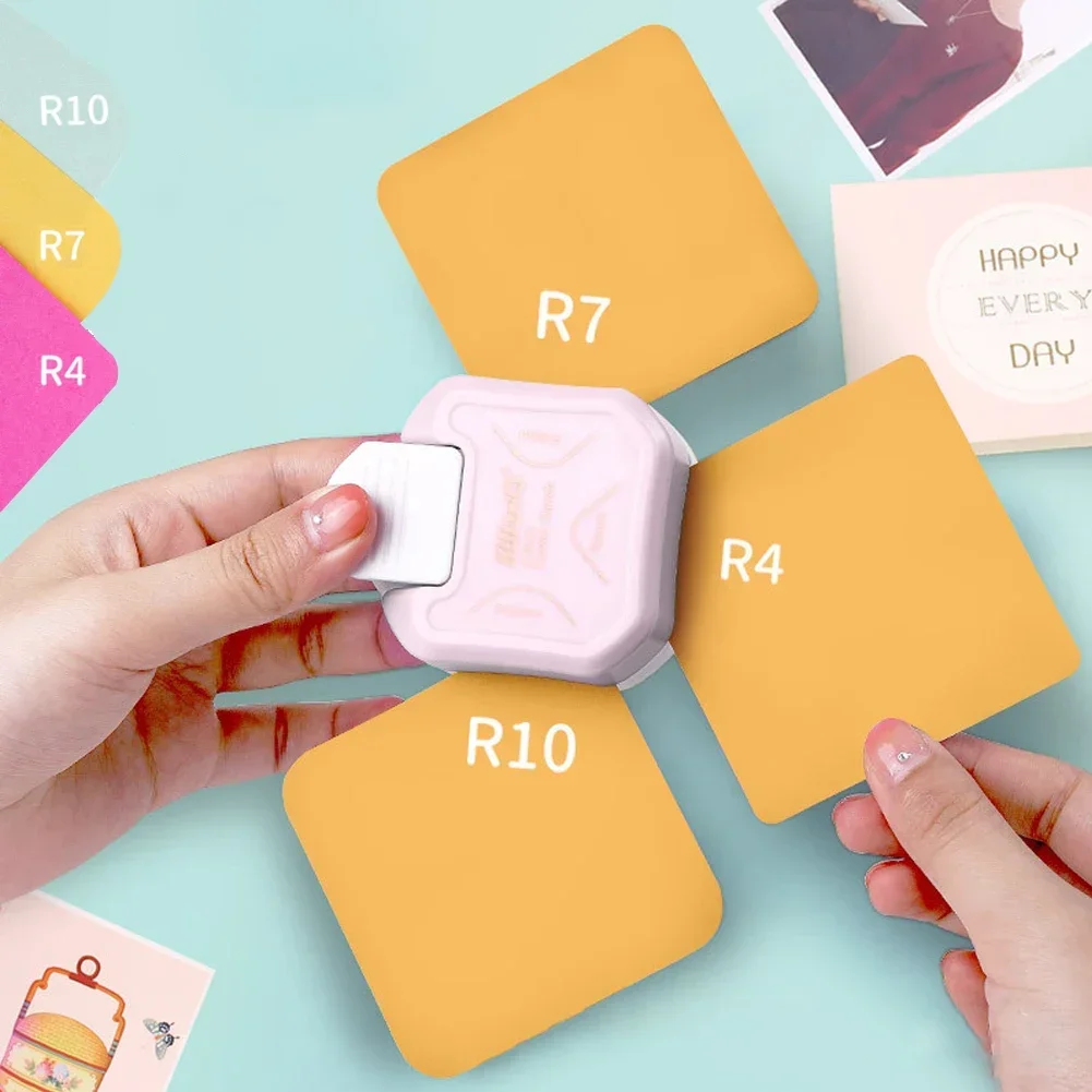 3 в 1 многоугольные устройства для тиснения краев и бумаги R4/R7/R10 мм