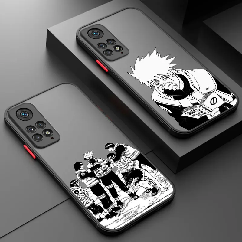 

Anime Naruto-Hatake Kakashi Phone Case for Redmi Note 11 12 9S 9 10 7 8 9T redmi 10C K40 9A 9C Matte Funda