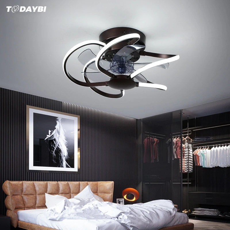Современный умный потолочный светильник вентилятор с дистанционным управлением