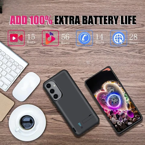 Чехол для зарядного устройства Samsung Galaxy S25, чехол для портативной зарядки, аккумулятор, внешний аккумулятор, внешний аккумулятор, Capa 5000