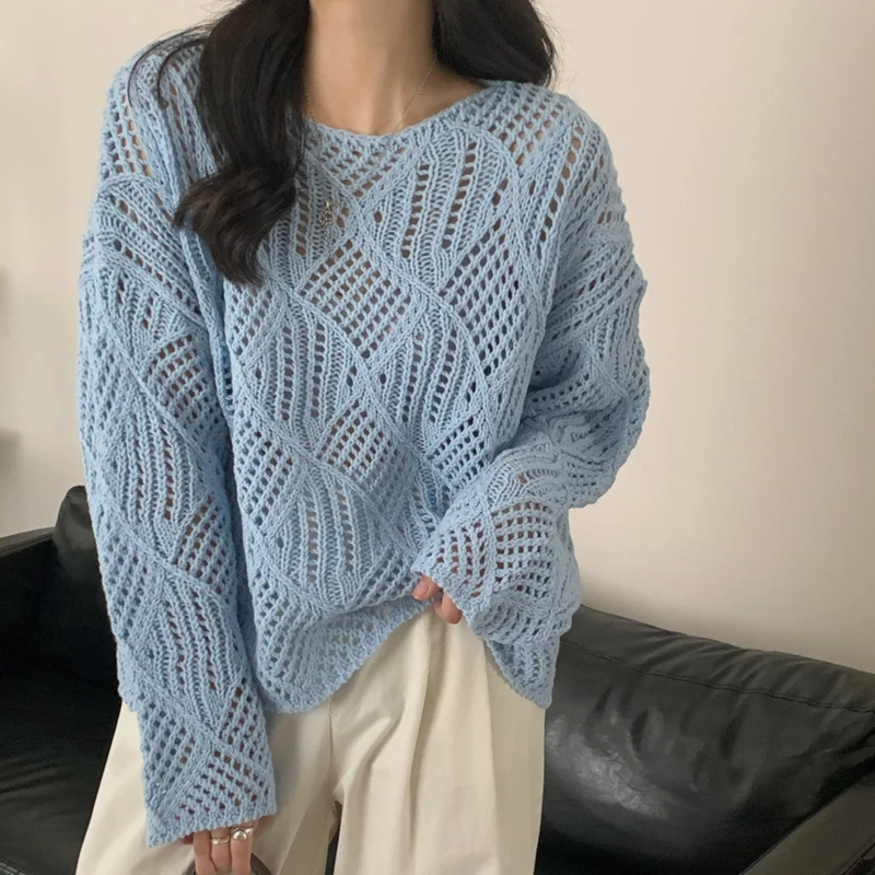 Женский Вязаный Свитер Itoolin С V-образным Вырезом И Открытыми Рукавами летучая