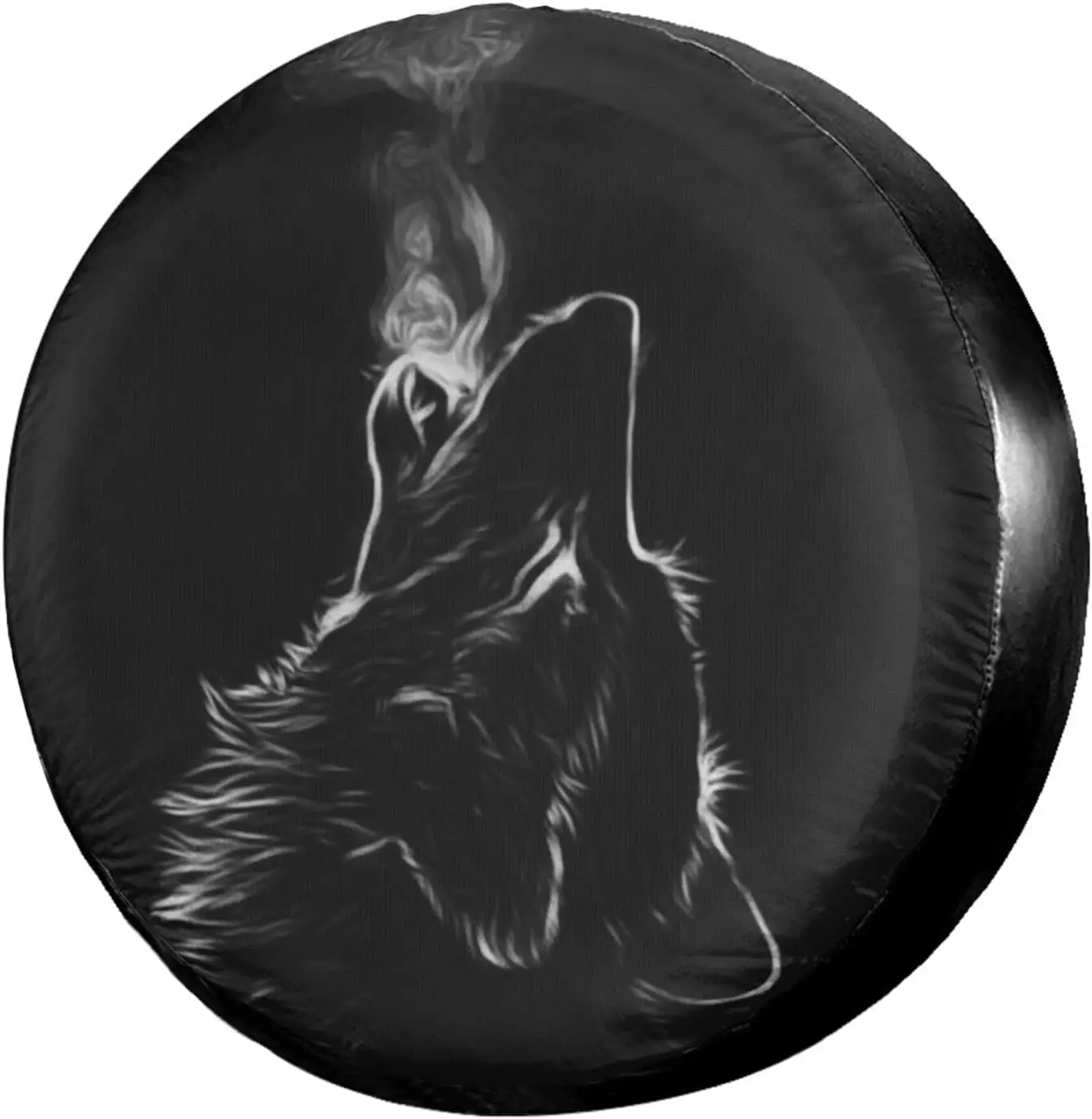 

Black 3D Wolf Spare Tire Cover Waterproof Dust-Proof UV Sun Wheel Tire Cover Fit for Jeep,Trailer, RV, SUV and Many Vehicle