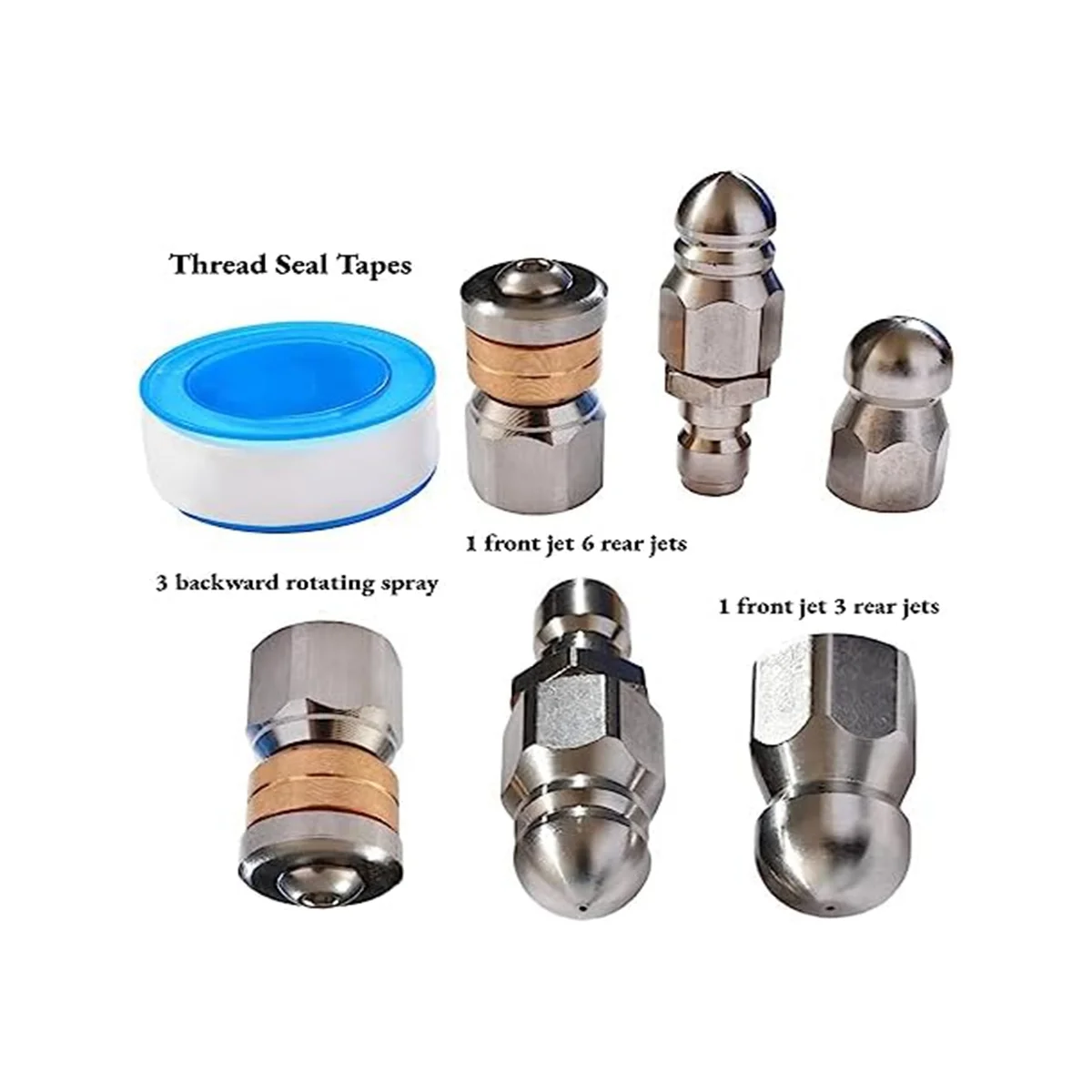 3 шт. насадка для мойки высокого давления из нержавеющей стали