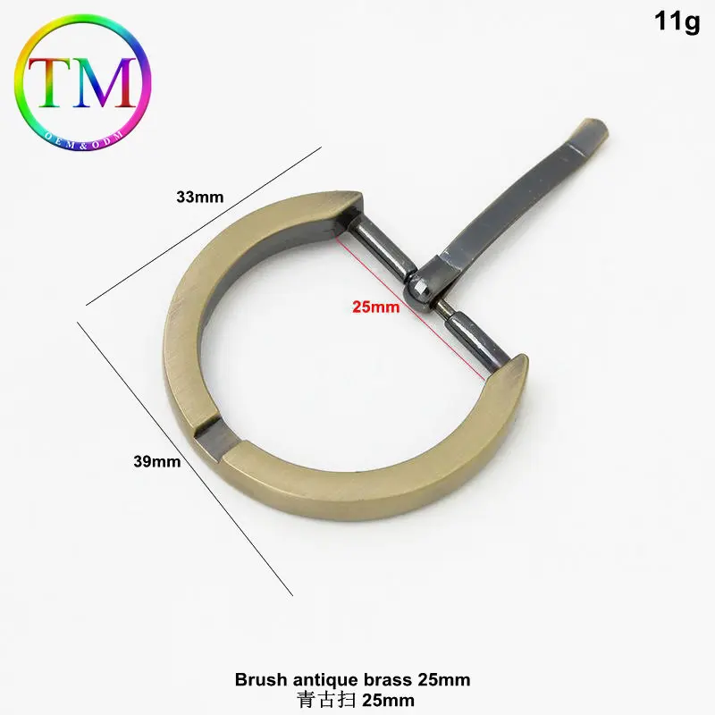 10-50Pcs Semicircle Strap Webbing Buckle Bag Strap Adjustable Buckles Flat Metal D Ring Pin Buckle Diy Hardware Accessories