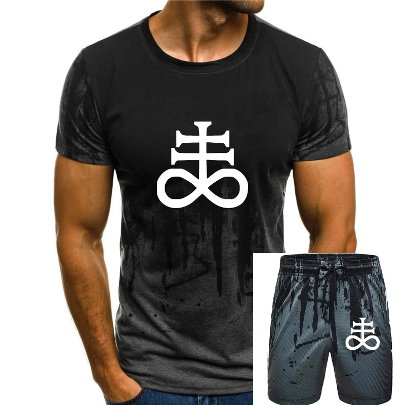 

Personalized Fitted T-Shirt For Mens Kawaii Men's Satanic Cross T-Shirts O Neck Gents Camisas Shirt Hiphop Top