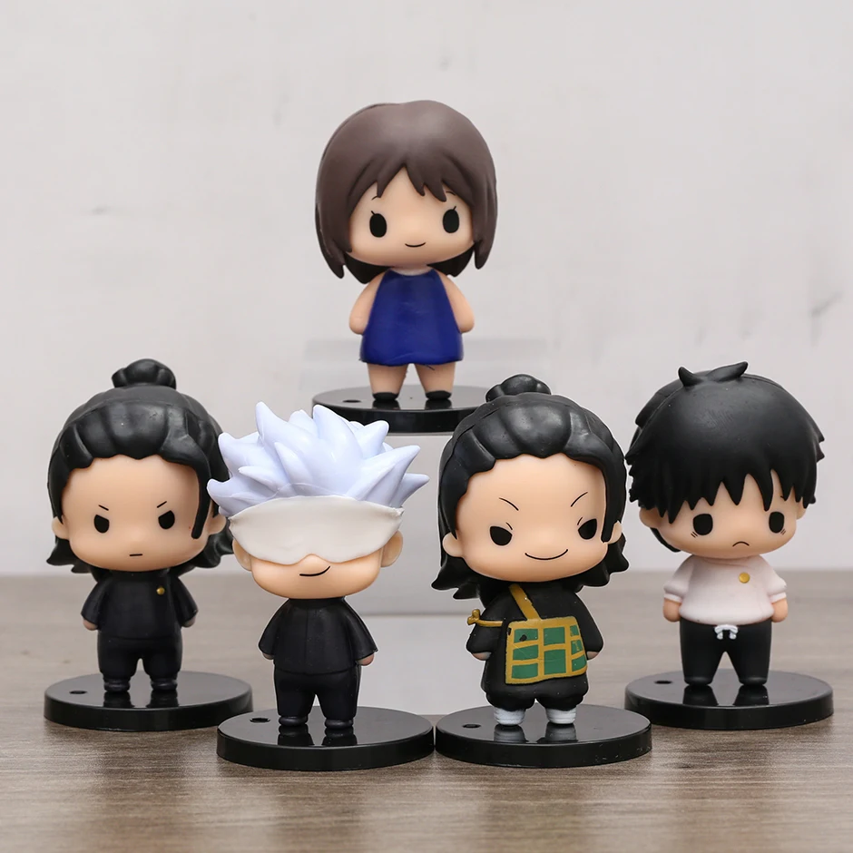 

7cm Set Jujutsu Kaisen 0 Gojo Satoru Geto Suguru Okkotsu Yuta Rika Orimoto Collectible Figures Model Toys Q Version Dolls