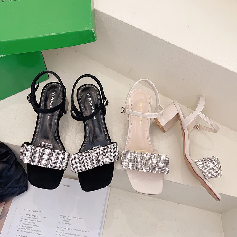 

Spring Shoes Female Sandal Anti-Skid High Heels 2022 Women's Girls Comfort High-heeled Clogs New Fashion Summer Retro Scandals R