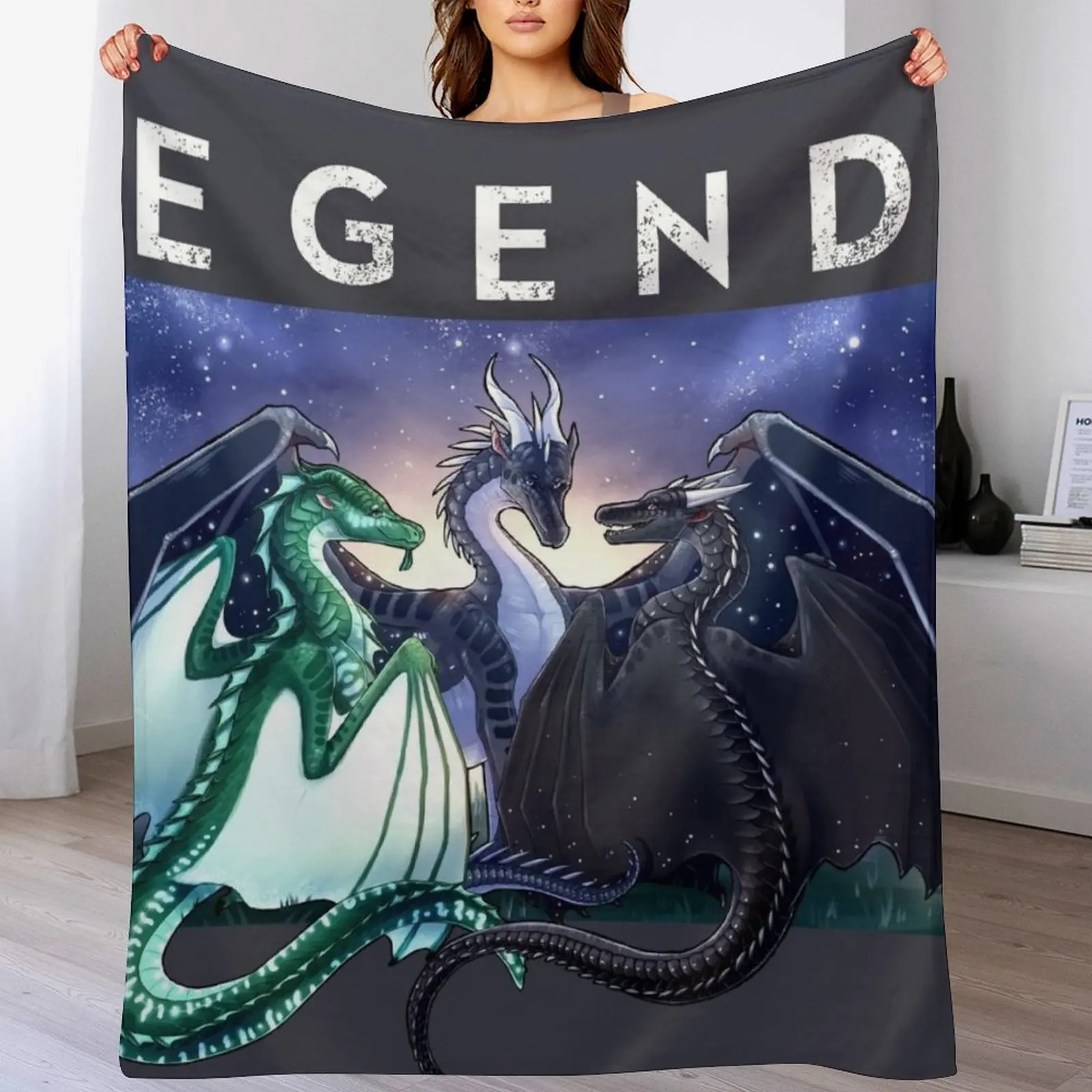 Wings of Fire - Legends Fathom Darkstalker Clearsight Плед Милые рождественские подарки Одеяла