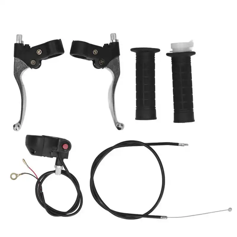 

Handlebar Kill Switch Handle Grips Throttle Brake Levers Kit 22mm Easy Installation for Dirt Mini Pocket Bike