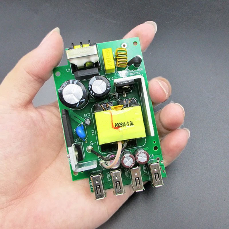 Фото 5V6A 4-портовый USB-адаптер для зарядки мобильных телефонов, модуль блока питания №3