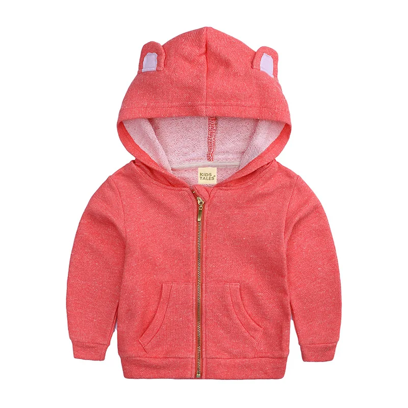 

New Arrival Autumn Winter Fleece Boys Girls Hoodies Baby Jackets Zipper Cute Baby Coats Kids Long Sleeve