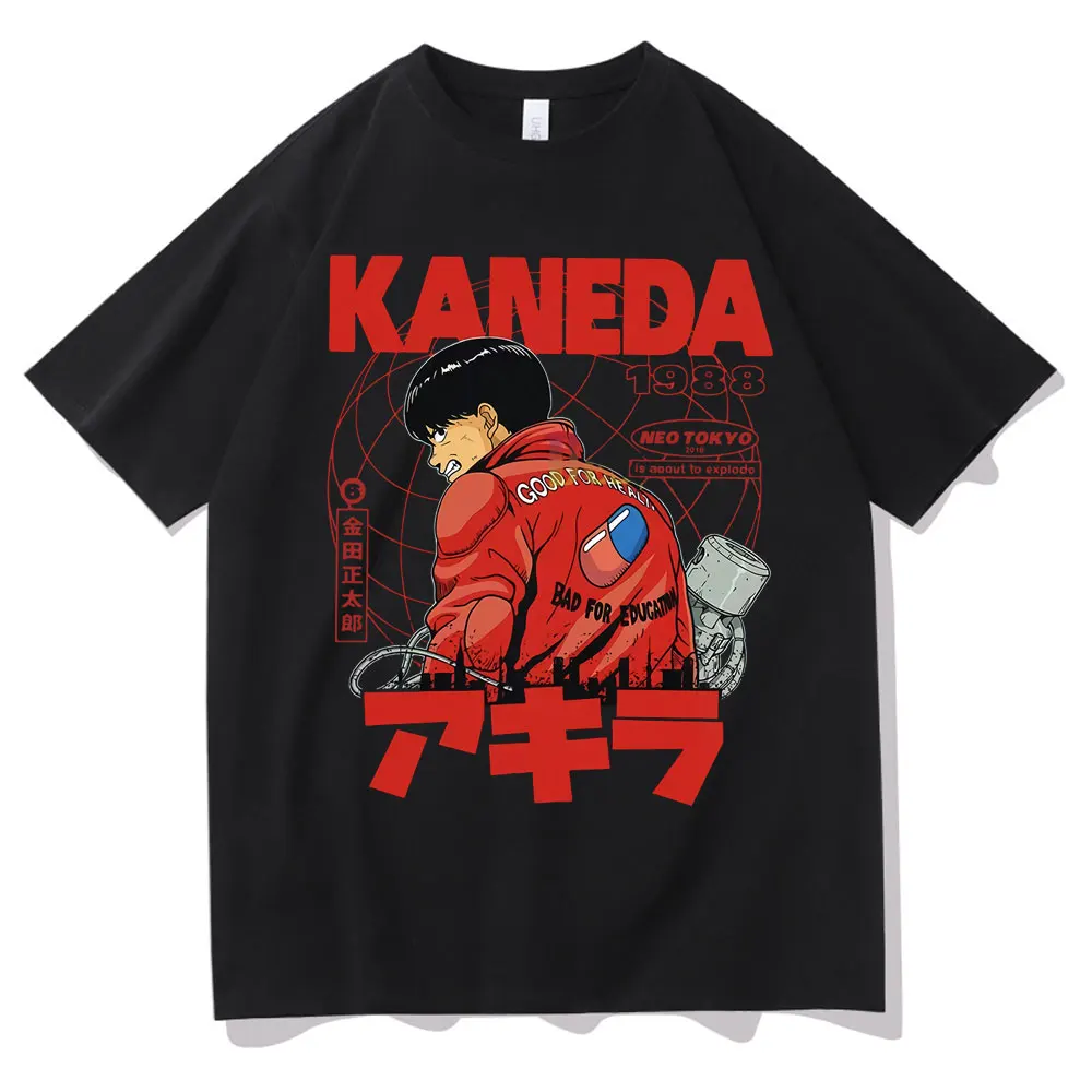 

Japanese Anime Kaneda Akira Print Tshirt Summer Unisex T-shirt Shrink-proof Cotton Tees Men Women Fashion T Shirts Short Sleeve