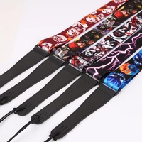nylon guitar strap for acoustic electric guitar and bass multi color guitar belt adjustable colorful printing nylon straps