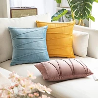 inyahome decorative plush velvet throw pillow covers sofa accent couch pillows for bed living room square pillow cases