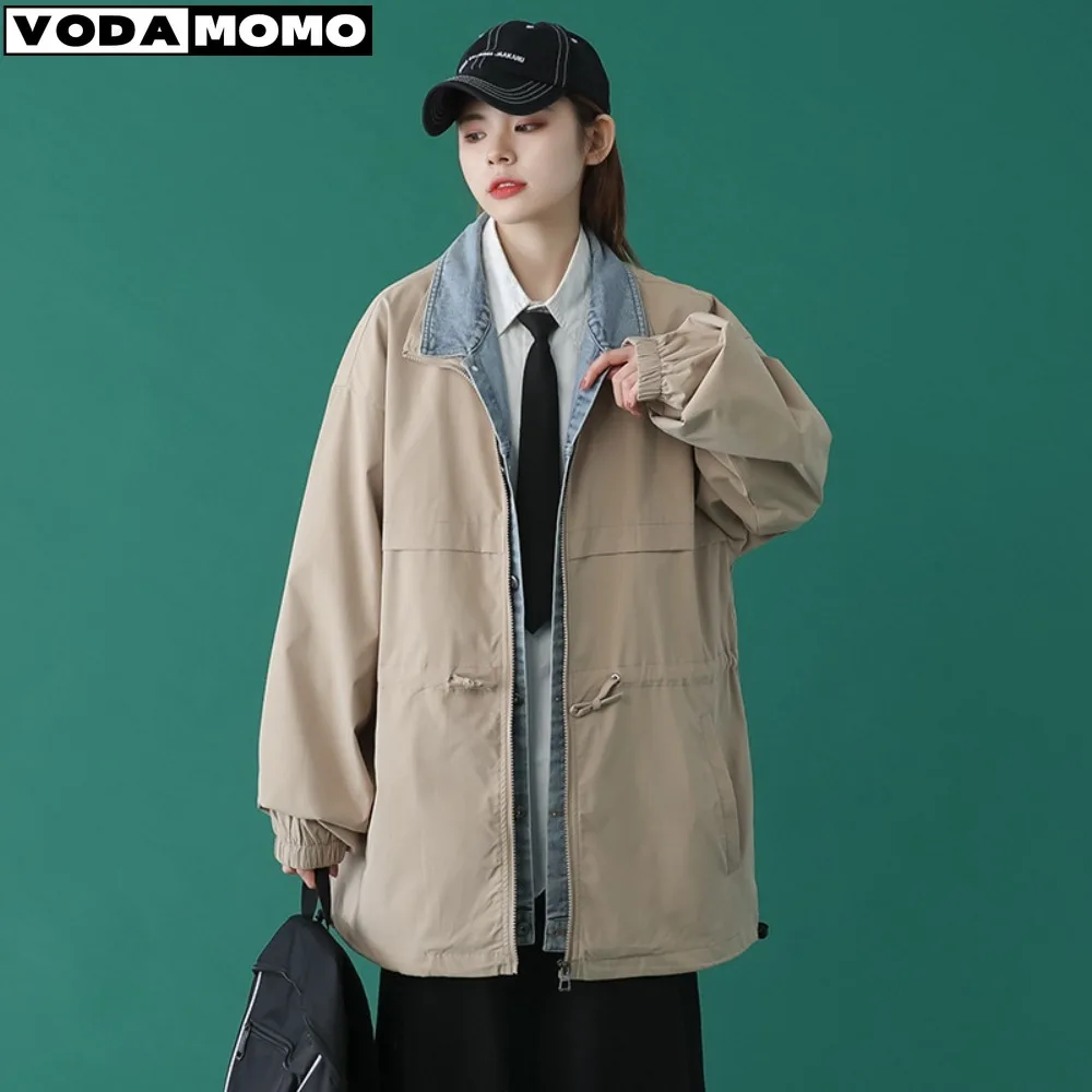 Новинка весна-осень 2023 свободное повседневное пальто модная искусственная