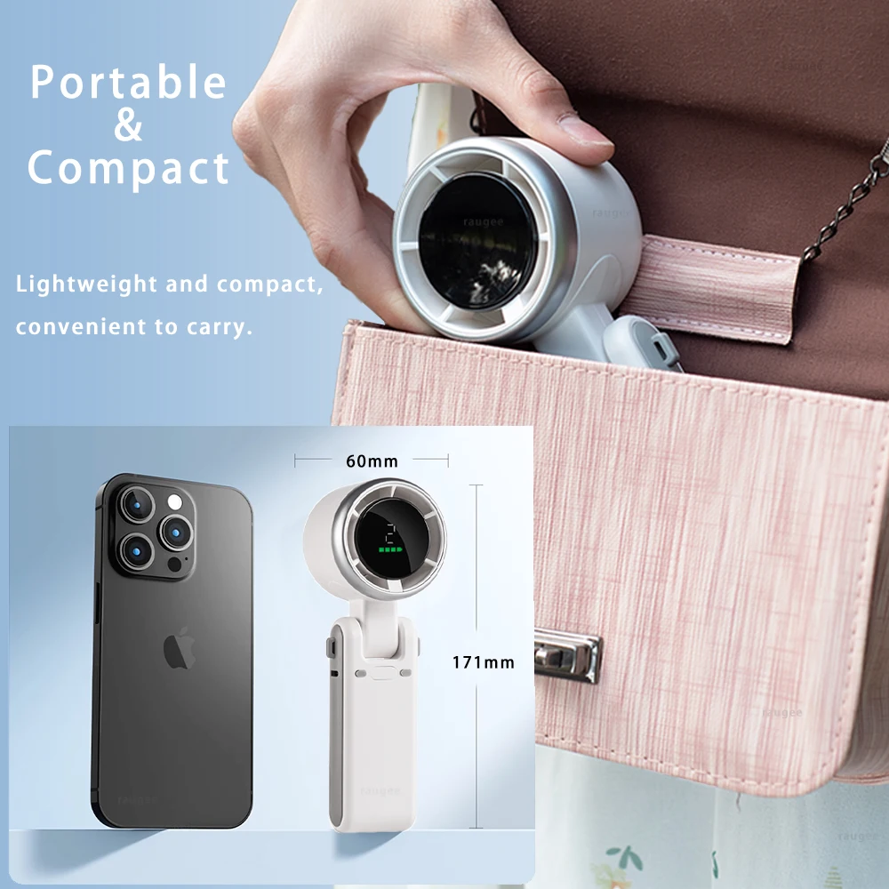 Портативный ручной турбовентилятор мини-складной перезаряжаемый персональный