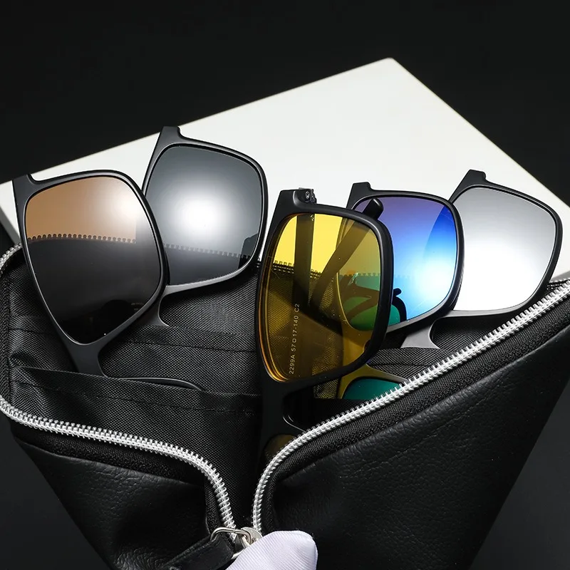 Оправа для очков 6 в 1 мужчин и женщин с клипсой 5 шт. поляризационные