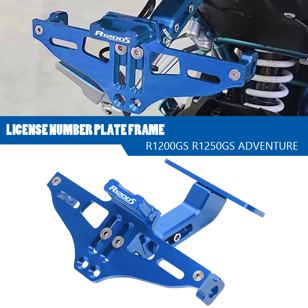 

Motorcycles Accessories For BMW R1200S R 1200 S 2006 2007 2008 Angle Rear License Number Plate Bracket Mount Holder With Light