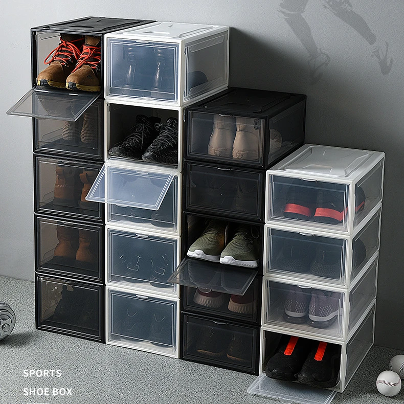

Assemble Sneakers Storage Box Transparent Basketball Shoes Shoe Box Collection Display Shoe Cabinet Sneakers Men Women Shoe Box