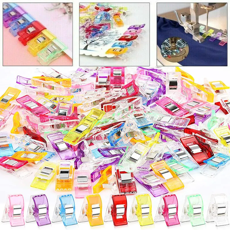 

20/50Pcs Sewing Clips Colour Multipurpose Plastic Knitting Garment Clip Quilting Clip DIY Collage Crafts Binding Sewing Clip