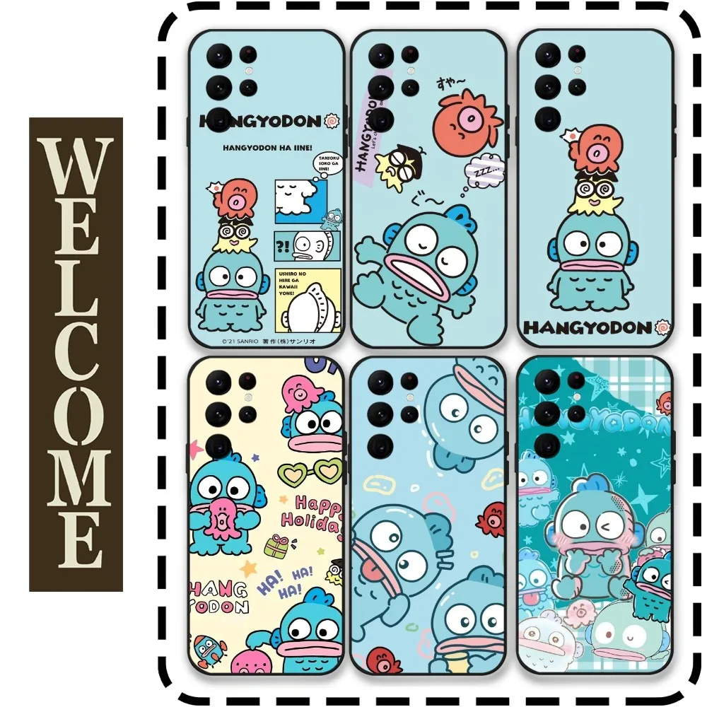 Hangyodon Fish Phone Case for Samsung Galaxy S24 Ultra S22 S23 S21 S20 5G Protective Silicone TPU Funda