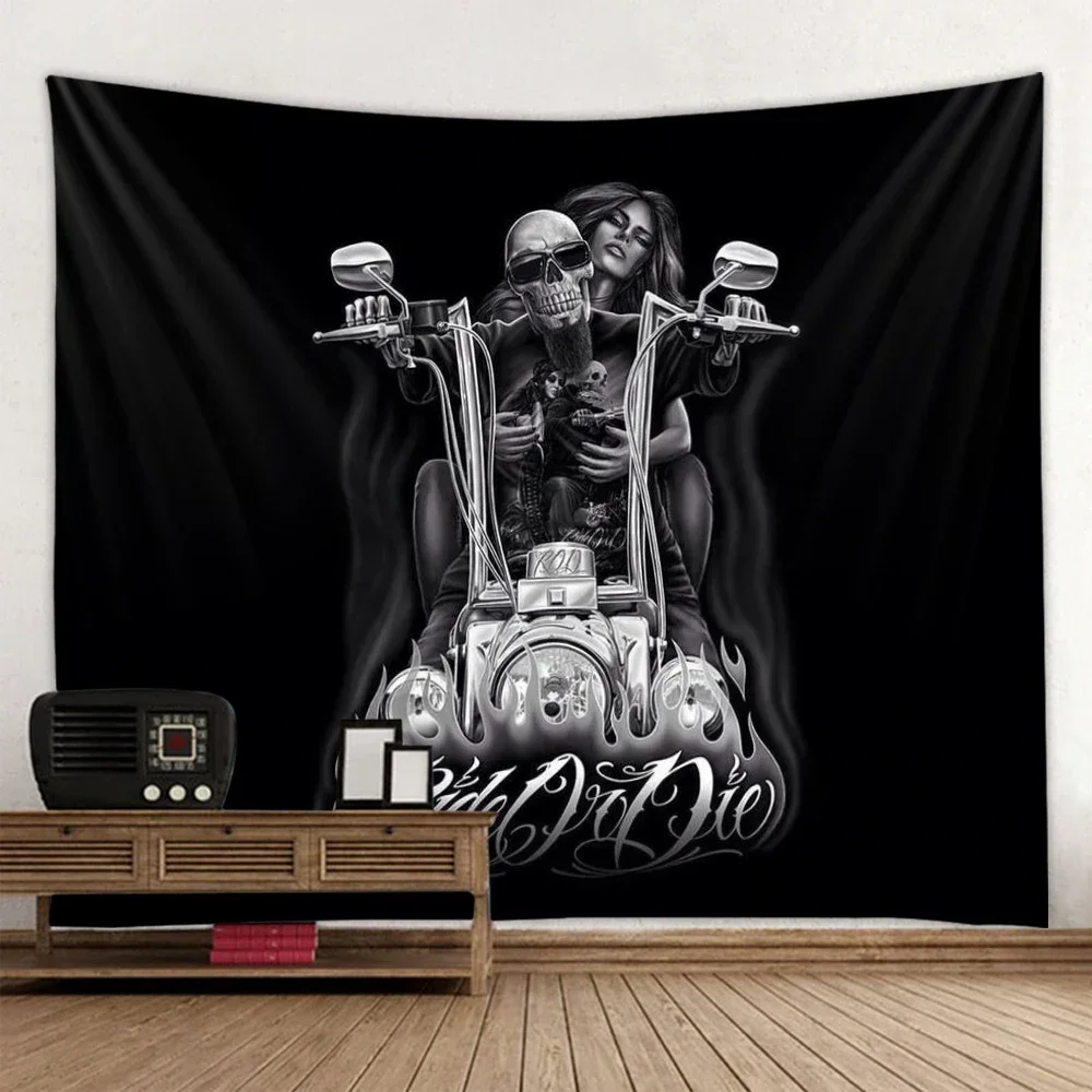 Скелет ужасов гобелен скелет судья thug зло призрак принт мягкий и простой в уходе