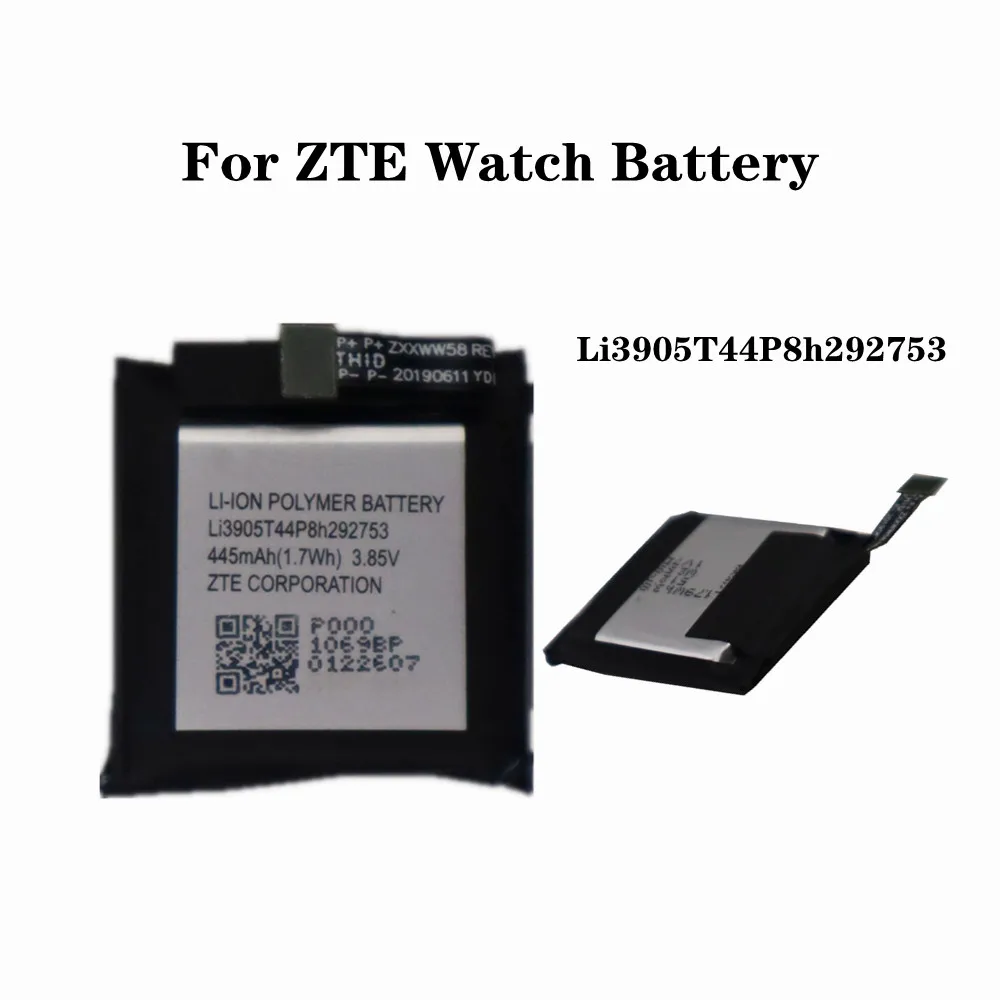 

Новый Сменный аккумулятор для часов Li3905T44P8h292753 для умных часов ZTE, аккумулятор высокого качества на 445 мАч