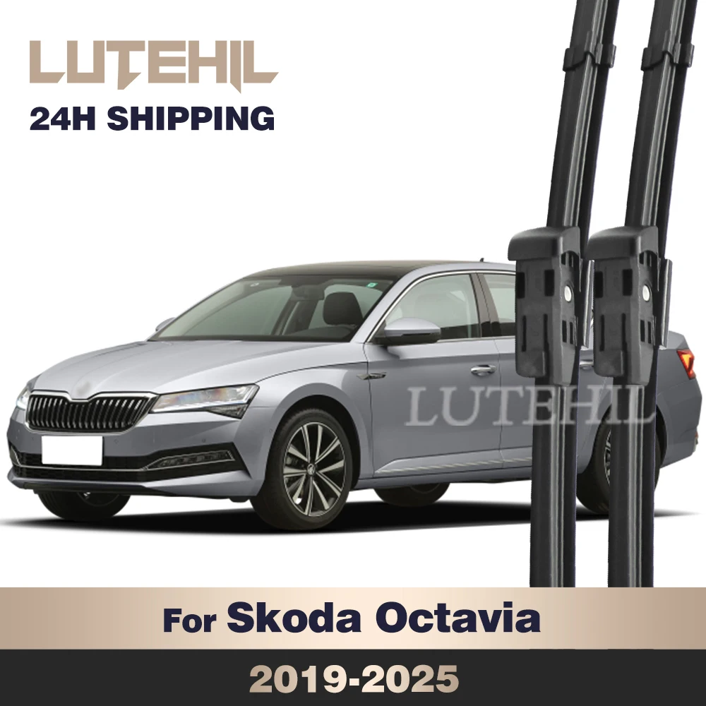 

Для Skoda Octavia A8 2019-2025 2020 2021 2022 стеклоочиститель передние щетки стеклоочистителя лобовое стекло щетка для окон 26 "+ 19"